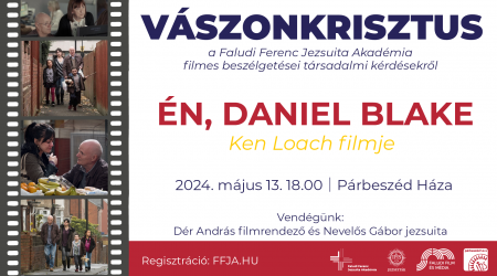 Vászonkrisztus – Ken Loach: Én, Daniel Blake // filmvetítés és beszélgetés // 2024. május 13. 18.00